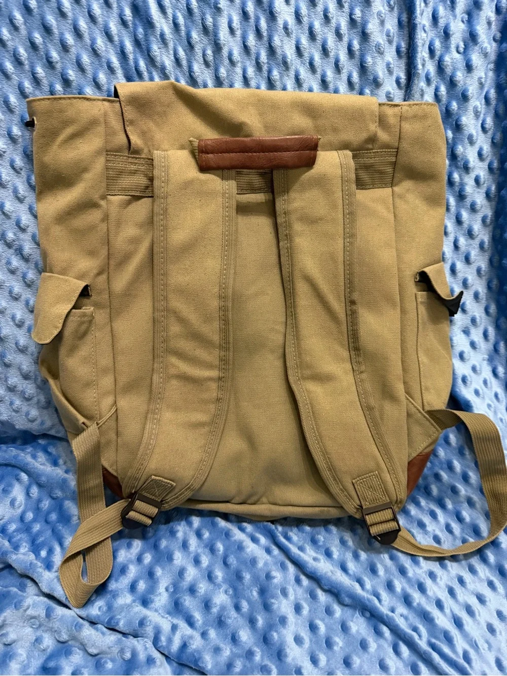 Vintage JFK Brown Genuine canvas Handcrafted   prominence Backpack Canvas Me